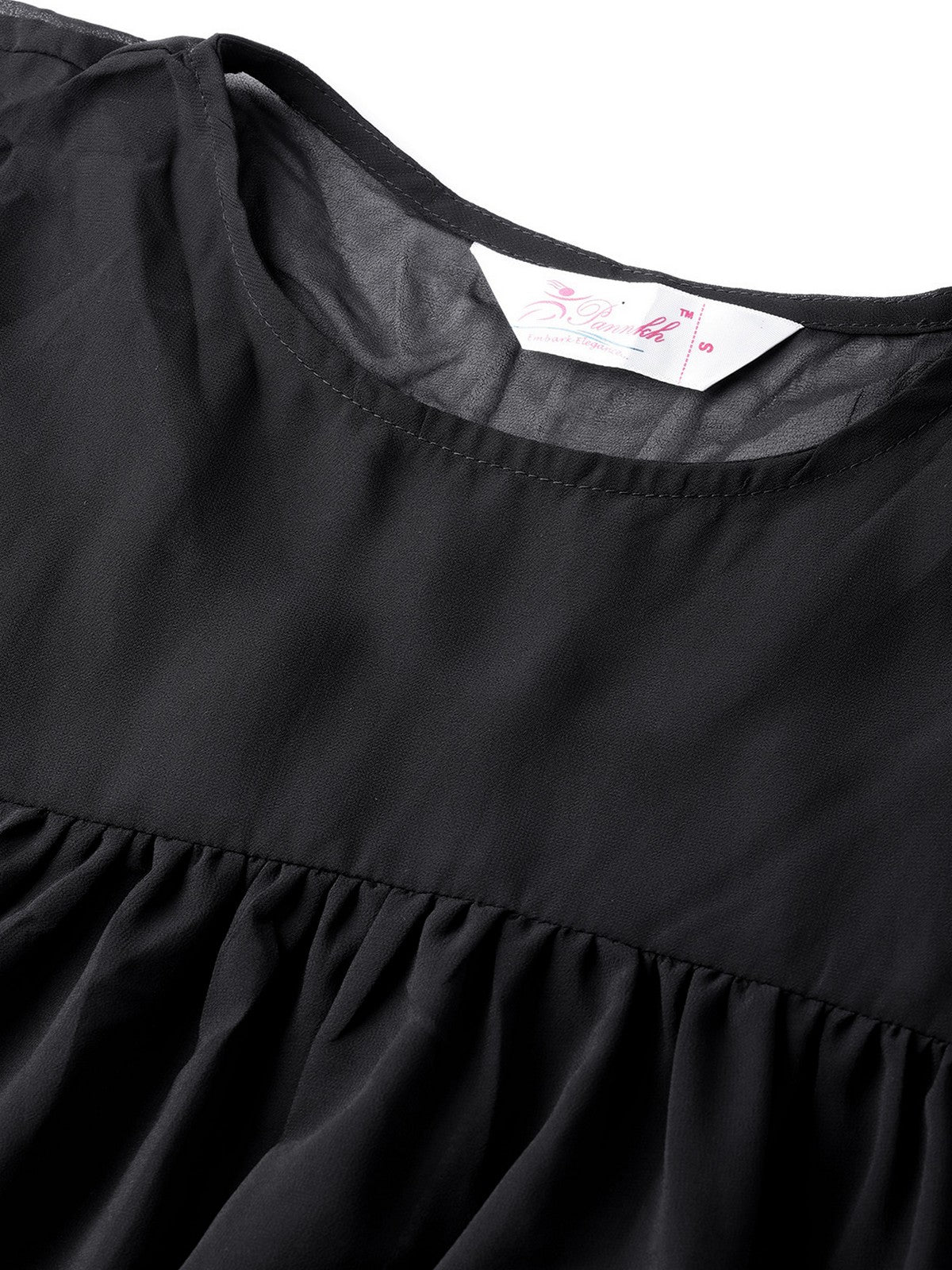 Pannkh Women's Black Cape Top