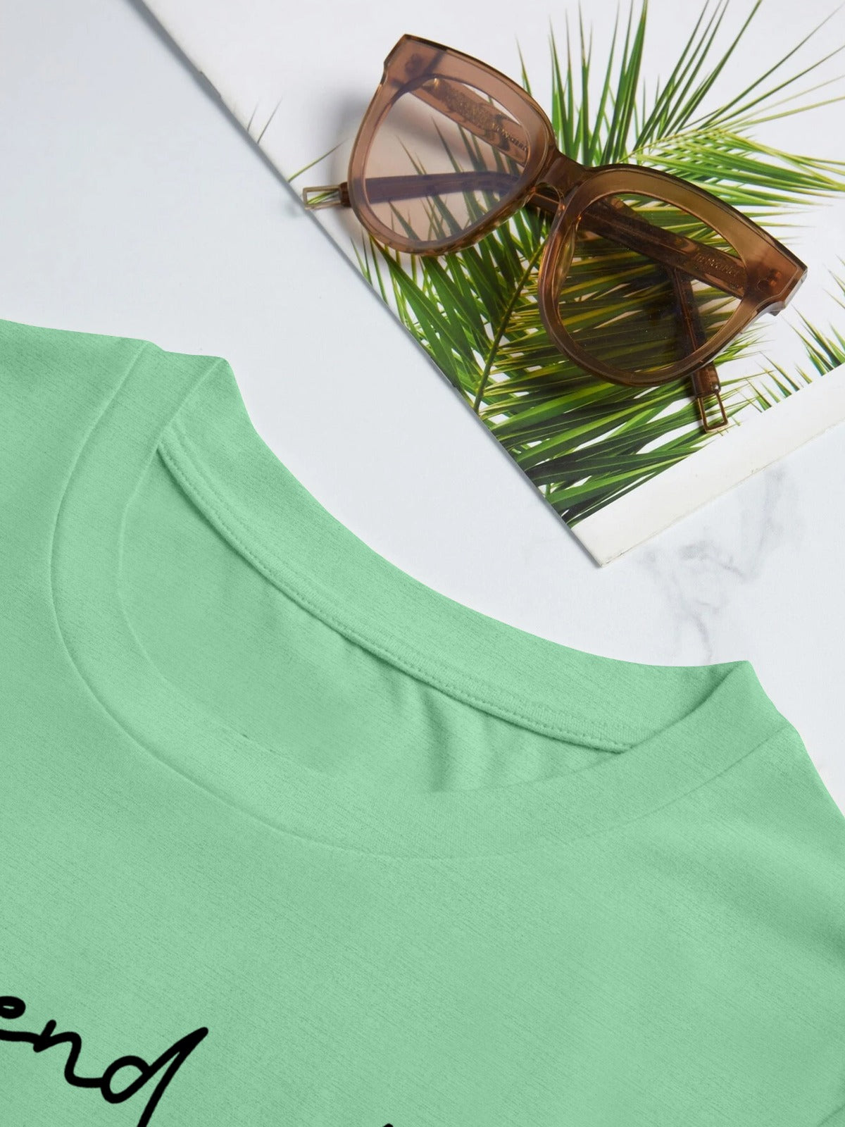 Solid Round Neck Crop Side Tie Ups Top