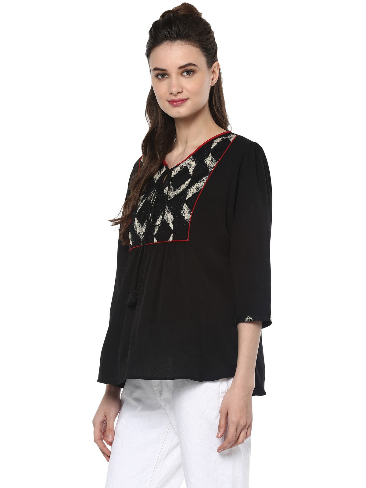 Pannkh Women's Bohemian Yoke Top