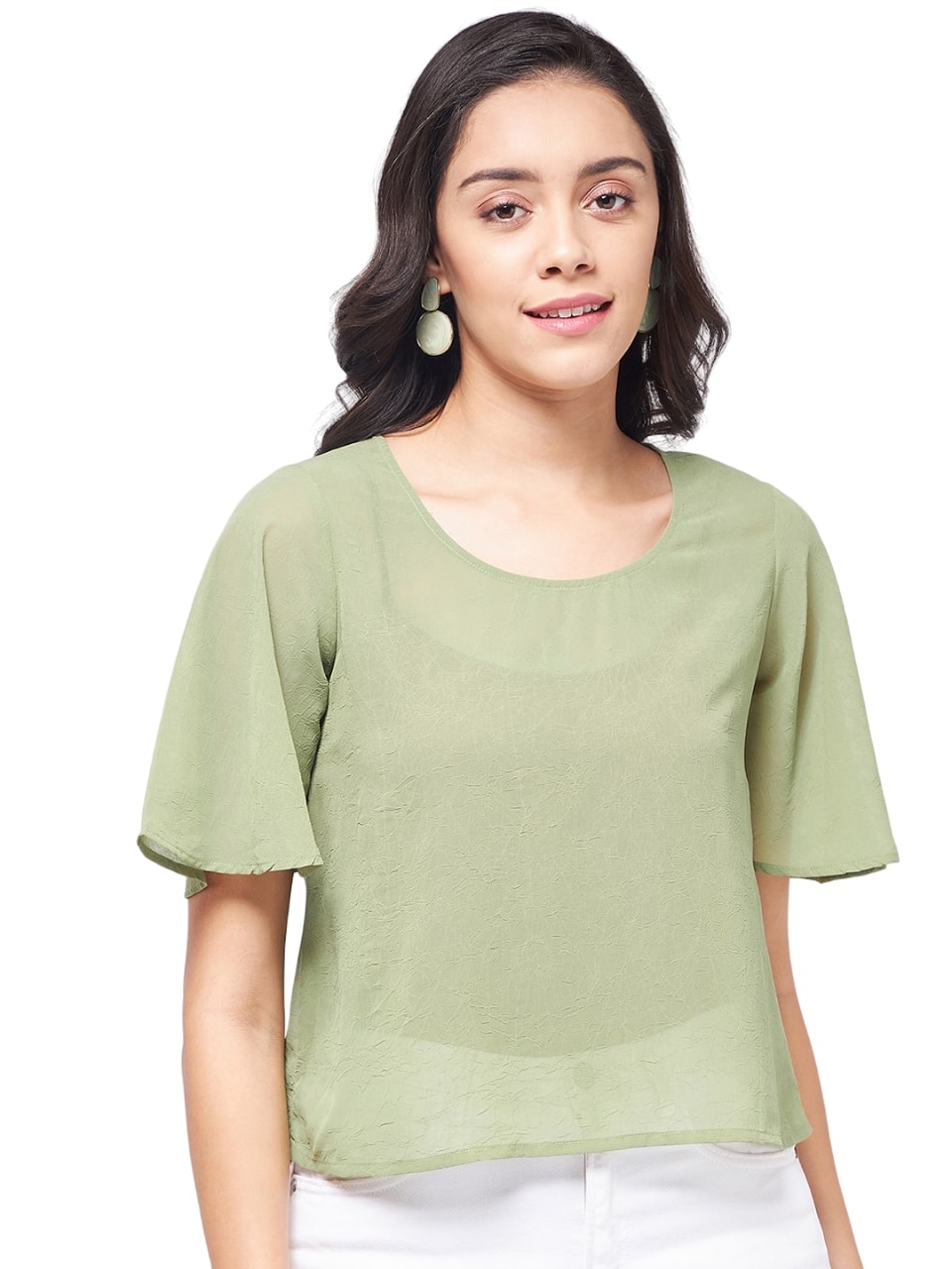 Zima Leto Women's Solid Sheer Top