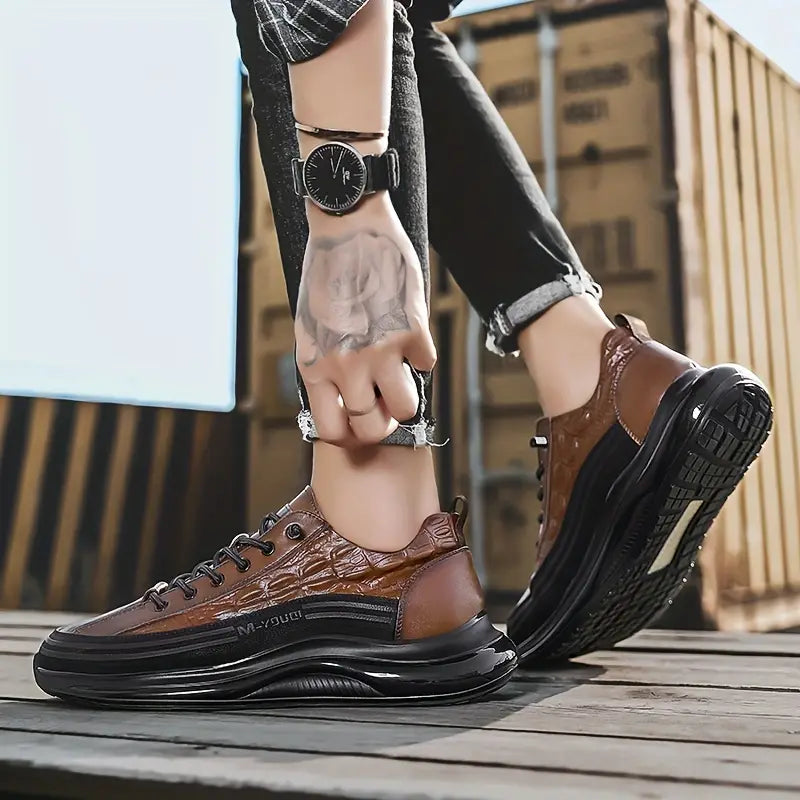 Leather Height Lifting Shoes